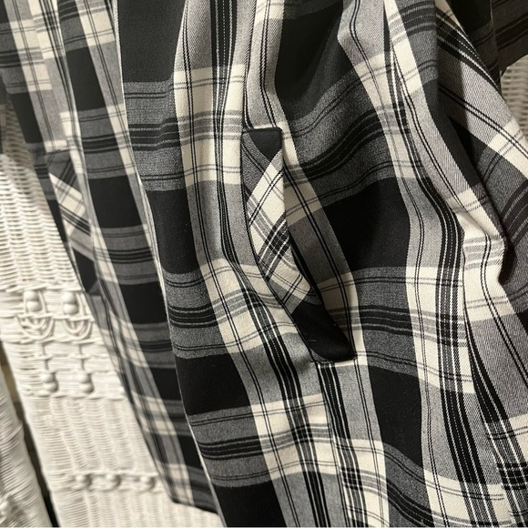 Vtg I.N. STUDIO Jacket GLEN PLAID Sz 12 Black White Grey RETRO Mid-Length PREPPY - Picture 9 of 16